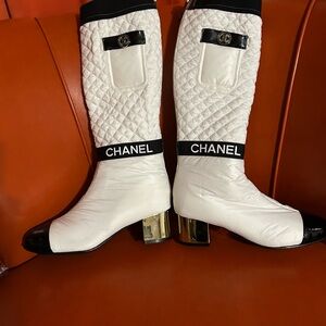 Chanel boots US 8 1/2
White and black boots